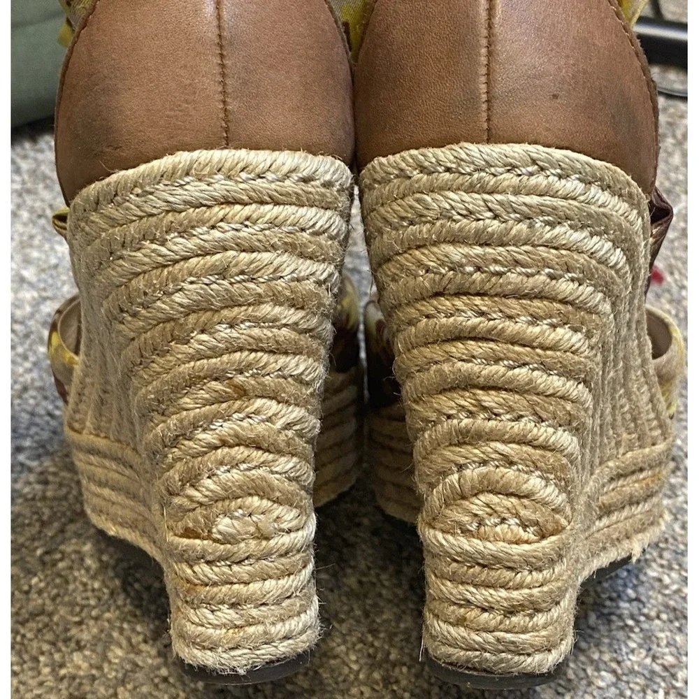 UGG Australia Wedge Espadrilles Women 7 EU 38 Wedge Ankle Tie Party Summer